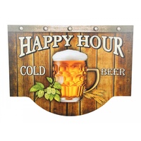 40cm "Happy Hour" Bar Plaque / Sign, MDF, Man Cave
