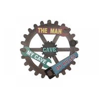 1 x 40cm Wooden Cog With Tools MDF Man Cave Plaque, Great for any Home