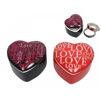 1pce 10cm Heart Shaped Inspirational Love Trinket / Jewellery Box