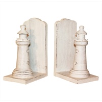 20cm Wooden Book Ends, White Wash, Beach House, Handmade