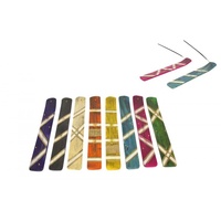 1pce 25cm Inlay Wooden Incense Holder in 8 Assorted Colours to Choose From
