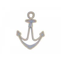 1pce 36CM Beach Art Anchor with rope boarder detail and a Seahorse Motif Hanging