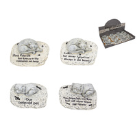11cm Pet Memorial Plaque 4 Assorted Designs Dog / Cat Resin Tomb Stone