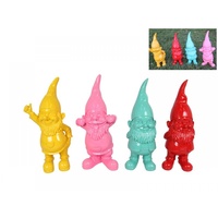 1 x 21cm Retro, Bright Coloured Gnome, 4 Assorted Colours and Designs, Great for the Garden