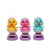 1pce 11cm Grooving Chicken in Egg Super Cute Design and Solar Powered