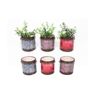 1pce 8cm Psychadelic Marble Effect Paint Pots for Planters or Candle Making