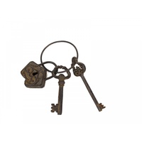 1pce Set of 24CM Ornimantal Vintage Antiqiue Style Keys and Padlock