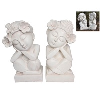1pce 47CM Bali Buddha Garden Statue Made of Resin with Frangipani Motif