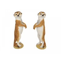 22cm Cute Standing Meerkats, Curious, Garden or Home