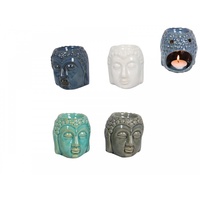 9cm Ceramic Buddha Head Oil Burner, Zen, Aromatherapy