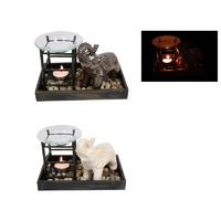 19cm Elephant in Oil Burner Zen Garden Set