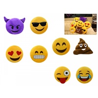 1 x 30cm Emoji / Emotion Cushion, 8 Assorted Designs, Great For Home, Office, Premium Quality