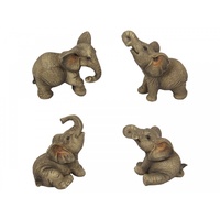 1x 8cm Cute Baby Elephant, Made of Resin, Four Designs, Home Deco