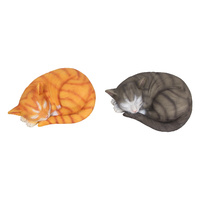 1pce 25cm Sleeping Cat Statue, Peaceful Memorial Collectable
