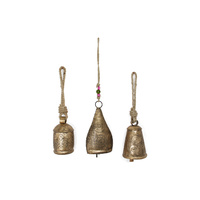 1pce 15cm Brass Designer Cow Bell, Copper Style Look