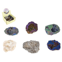 1pce Aura Quartz Geodes, Meditation Gift, Assorted Colours