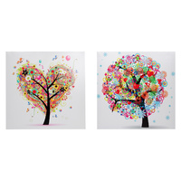 1pce 40cm Tree of Life Canvas Plaque in Quirky Colourful Designs