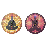 1pce 30cm Spiritual Chakra Style Clock, Meditation Gift