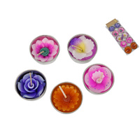 10pce Scented Flower Candles Tea Lights Gift Pack