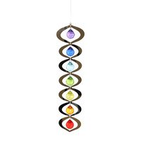 35cm Spiral Illusion Mirror Mobile with 7 Chakras