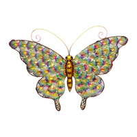 65cm Metallic Butterfly Floral Wall Art Decor