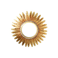 75cm Urban Style Feather Detailed Mirror Wall Art