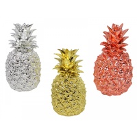 9cm Plated Metallic Pineapple Décor Figurine with Realistic Features