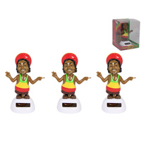 1pce 12cm Solar Powered Dancing Rastafarian Man Groover