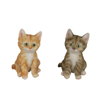 15cm Sitting Cat Figurine, Cute Curious Pet Collectable