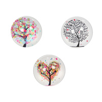 1pce 5cm Glass Tree of Life/Family Tree Magnet Decor