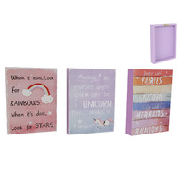 1pce 20cm Unicorn Inspirational Quote Plaque