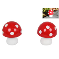 New 1pce 8cm Fairy Garden Mushroom Red top with white Stem and Polka Dots