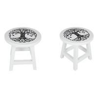 1pce 25cm Tree of Life Feature Stool Made of Wood MDF