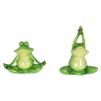 1pce 15cm Meditating Yoga Frog Quirky Figurine