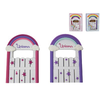New 1pce Bight Coloured Unicorn Door for Fairy Gardens 11cm High Two Assorted Colours
