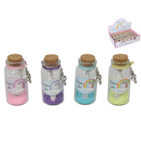 New 1pce Unicorn wish Jar Mini 6cm x 2.5cm 4 Assorted colours