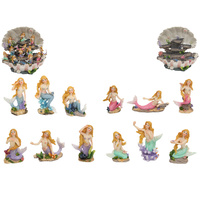 1pce 8cm Mini Mermaid Sitting on Rock 12 Assorted Selected at Random