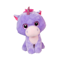 1pce 30cm Purple Fluffy Unicorn Plush Toy Glitter Eye Home Decor Ornament