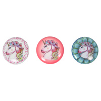 1pce 5.6cm Round Glossy Unicorn Featured Magnet