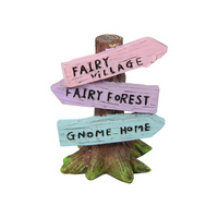 1pce 6cm Fairy Garden Sign Post Novelty Display Collectables