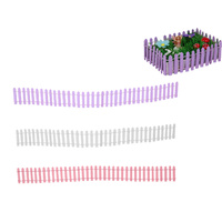 50cm Mini Wooden Wired Picket Fence for Fairy/Miniatures Garden