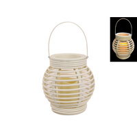 1pce Hamptons Style White Lantern Decor Candle Holder