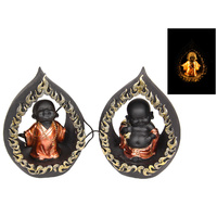1pce 19cm Buddha Figurine in USB Light Up Temple, Worship Decor