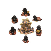 1pce 5cm Happy Buddha Monk Figurine Mini Decor Posing