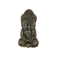 1pce 23cm Cute Garden Buddha Made of Resin Antique Style
