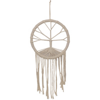 New Tree of Life 25cm Diameter Ring 70cm Long Fine Cotton Twine BoHo