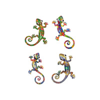1pce 25cm Multi Coloured Lizards 4 Asstd Googly Eyes Wall Art Decor