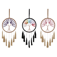 22cm Tree of Life Gemstone Sun / Dream Catcher Colourful Beads & Copper Wire