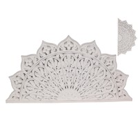 1pce 79cm White Mandala Wall Art Hanging Carved Boho Home Décor