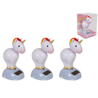 1pce 11cm Unicorn Groover Solar Powered Dancing Grooving